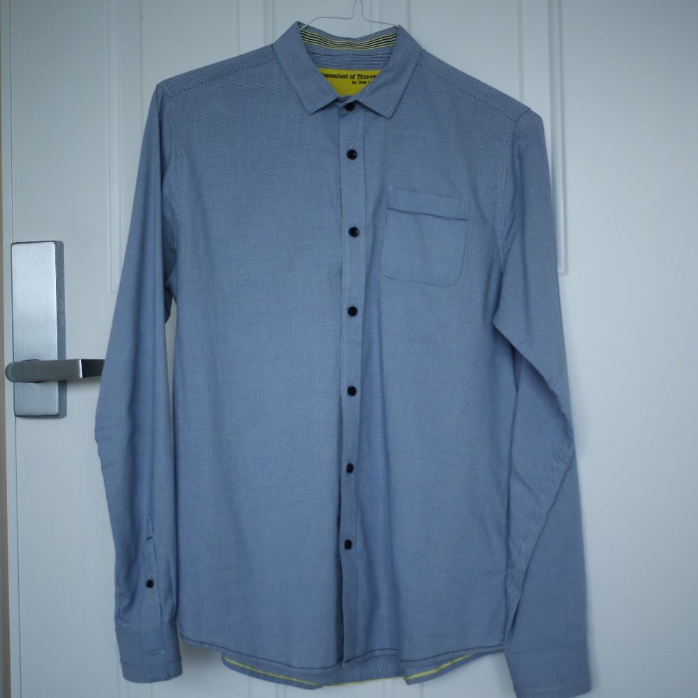 Blue and Green Micro Houndstooth